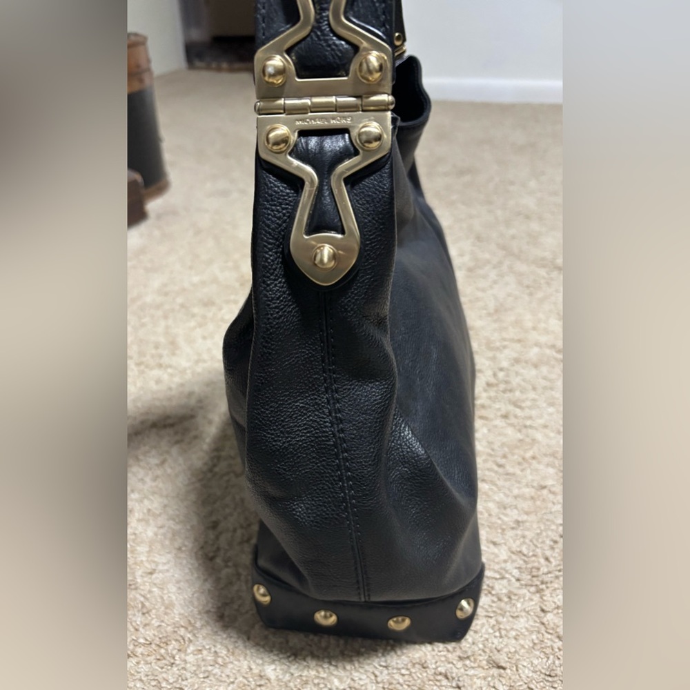Michael Kors black leather handbag